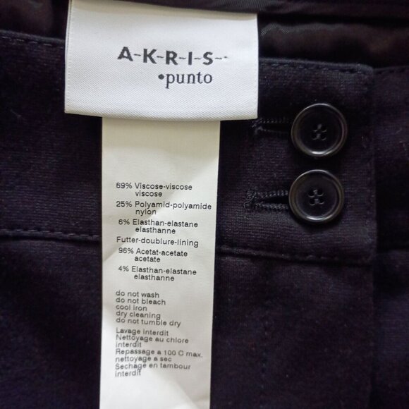 Akris Punto Black Stretch Mini Skirt 5 Pocket Women’s Size 12 Excellent - Picture 6 of 7